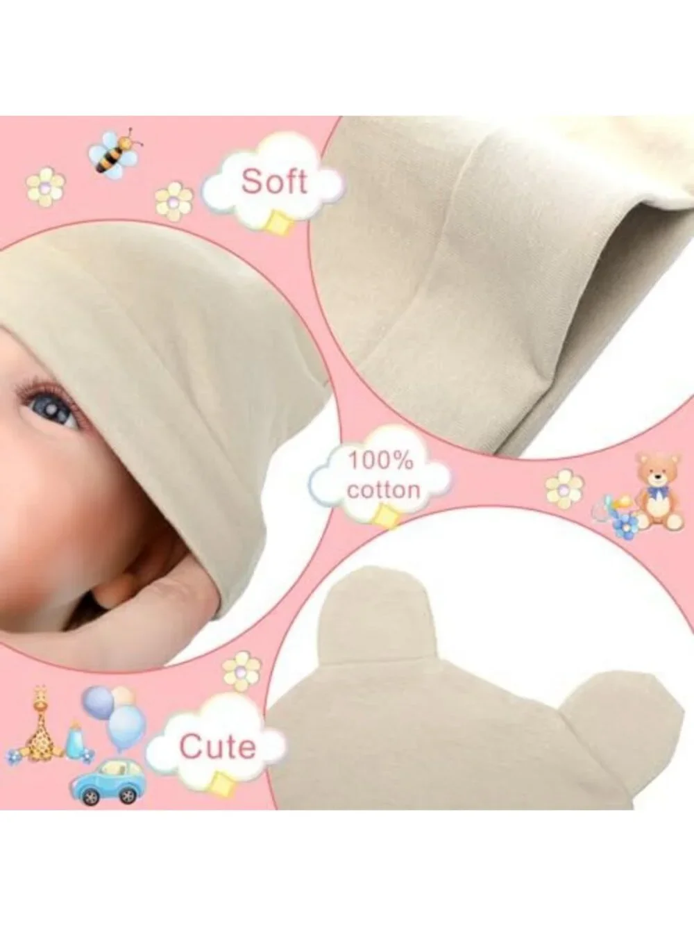 Adorable 10-Piece Newborn Baby Socks, Hat & Mittens Set - Perfect Gift!